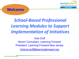 School Based Modules - Learning Forward New jersey