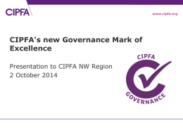 CIPFA`s new governance mark of excellence