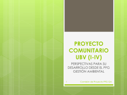 presentación proyecto comunitario ubv (i
