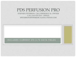 PDS Perfusion Pro