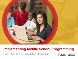 Implementing Middle School Programs