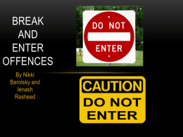 Break and Enter Offences powerpoint - legalstudies-HSC-aiss