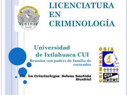 licenciatura en criminología misión de la universidad de ixtlahuaca cui
