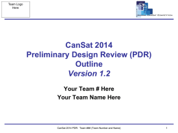 Cansat 2015 PDR Outline (Rev. 1.2)