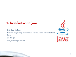 1. Introduction to Java
