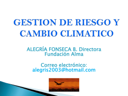 GESTION DE RIESGO Y CAMBIO CLIMATICO
