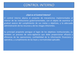 Control Interno (Obra Pública) - Auditoría Superior del Estado de