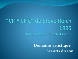 *CITY LIFE* de Steve Reich 1995