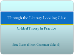 Why literary theory? - English Teachers Association of NSW