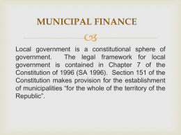Local Government Fin..
