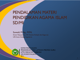 Pendalaman Materi PAI SD/MI - SDN Julang Cikande Serang Banten
