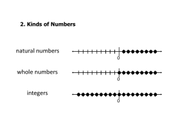 2. Kinds of Numbers