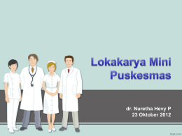 Pedoman Lokakarya Mini Puskesmas.