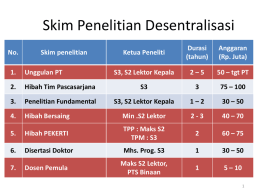 Presentasi SKIM Penelitian PKM DIKTI 2013