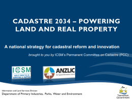 Cadastre 2034 - Powering Land and Real Property
