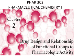 PHAR 303 PHARMACEUTICAL CHEMISTRY I