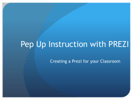 Pep Up Instruction with PREZI