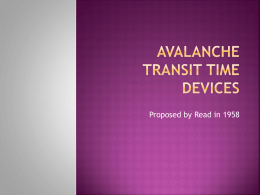 Avalanche transit time devices