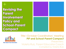 PIP and School-Parent Compact