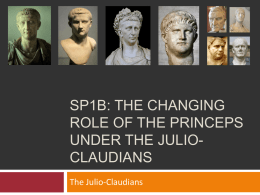 SP1B: the changing role of the princeps under the Julio