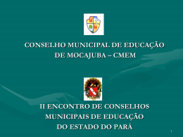 Mocajuba- CME - Conselho Estadual de Educação