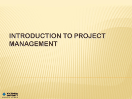 Project management - Using the Staff Site