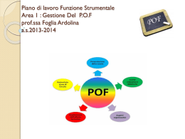 Piano di lavoro area1 pof