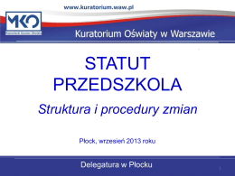 Struktura i procedury zmian - Kuratorium Oświaty w Warszawie