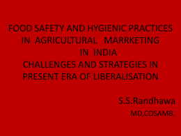 Presentation on “Food Safety and Hygienic Practices in