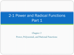 2-1 Power and Radical Functions