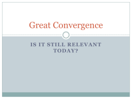 Great Convergence Lesson