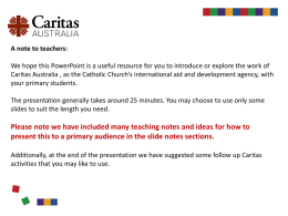 - Caritas Australia