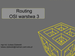 Routing - OSI warstwa 3