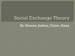Social Exchange Theory- power point - Ms
