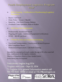 Youth Employment Logistics Program -YELP - 2
