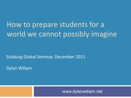 Preparing students for a world we cannot imagine