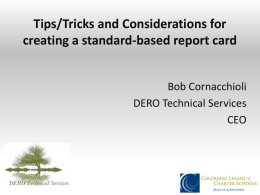 Report Cards! - DERO Technical