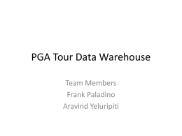 PGA Tournament Data Warehouse