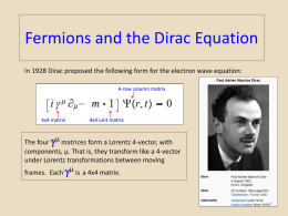 Lecture.8.Fermions and the Dirac Equation