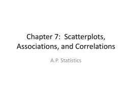 Chapter 7: Scatterplots, Associations, and