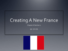 Creating A New France