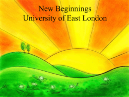 New Beginnings University of East London
