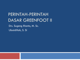 Perintah Dasar Greenfoot PPT II