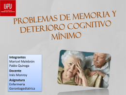 Problemas de memoria - enfermería 6to semestre 2014