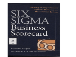 SIX SIGMA BUSINESS SCORECARD