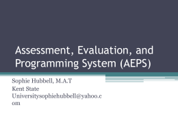 AEPS Trainings - Sophia Hubbell