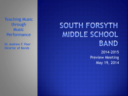 South Forsyth Middle School Band