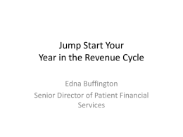 Jump Start your year in the Revenue Cycle