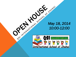 Open House - Quality Schools International