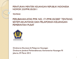 PMK 233 th 2011 tentang Perubahan PMK 171